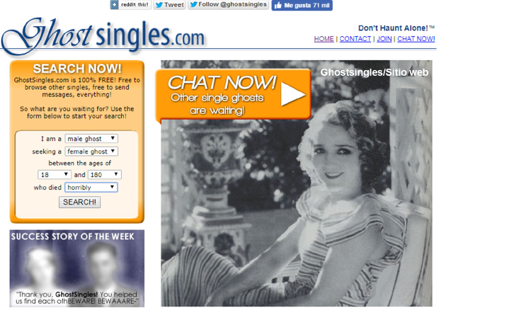 Crean un sitio web para tener citas con fantasmas